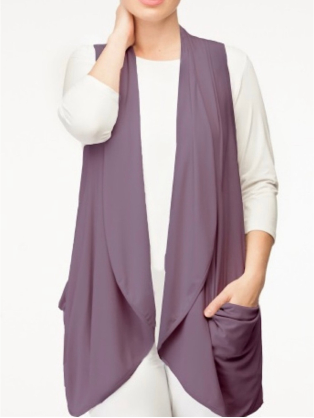 Sympli Class Act Vest Size 10 Colour Heather Sleeveless Classic Stretch Jersey